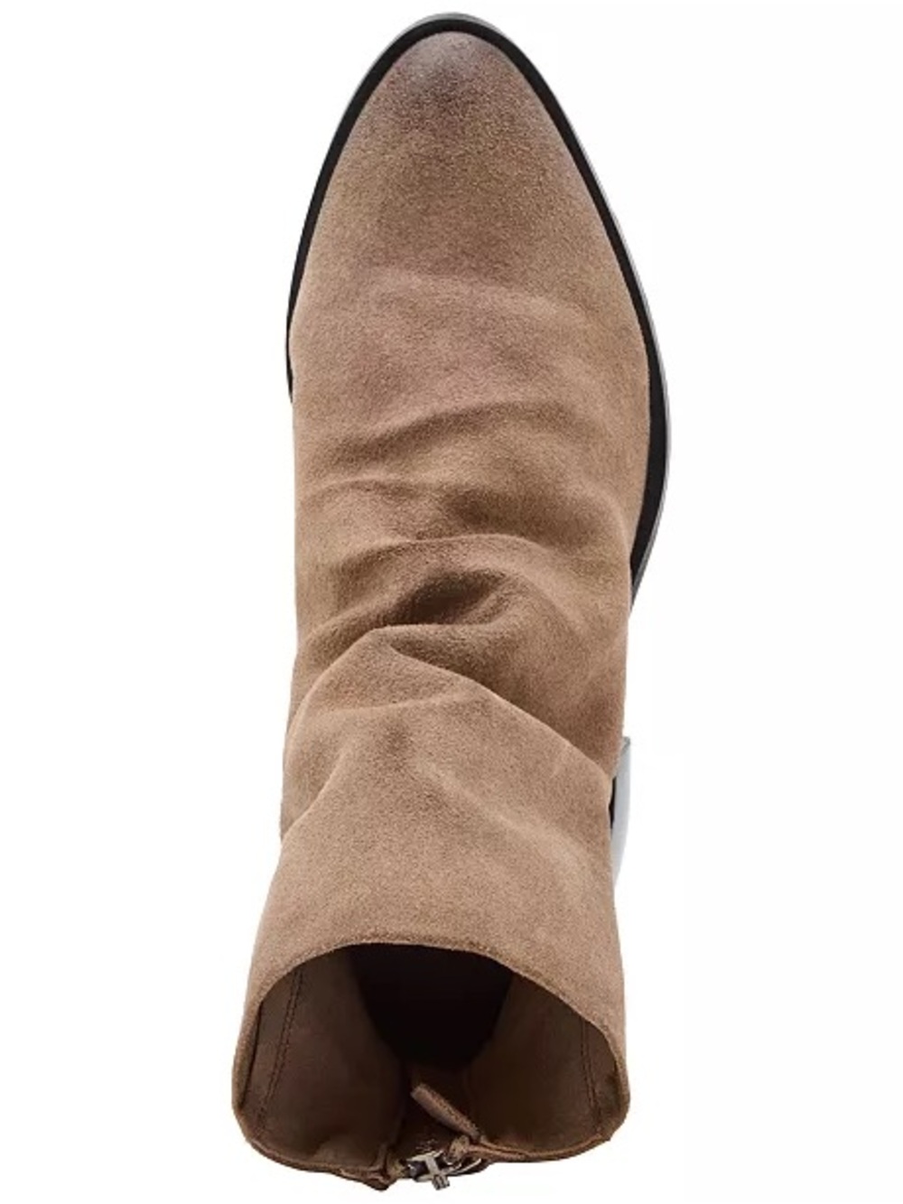 ♥️♥️ Steve Madden Women's Nexie Slouch Block Heel Booties - Taupe Sued - Picture 4 of 6